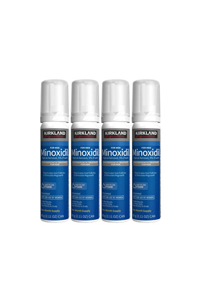Kirkland Signature 4x Kirkland 60ml Μινοξιδίλη 5% Αφρός, Θεραπεία κατά της τρ...