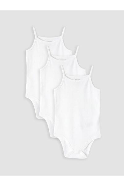 LC Waikiki Strappy Baby Girl Snapback Bodysuit 3-Pack (W6)