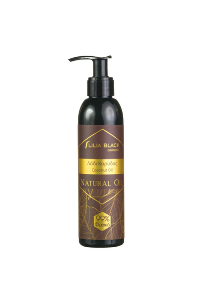 OEM LILIA BLACK 99% ΦΥΣΙΚΟ ΛΑΔΙ ΚΑΡΥΔΑΣ 200ml - (ΠΡΟΣΩΠΟ - ΣΩΜΑ - ΜΑΛΛΙΑ)