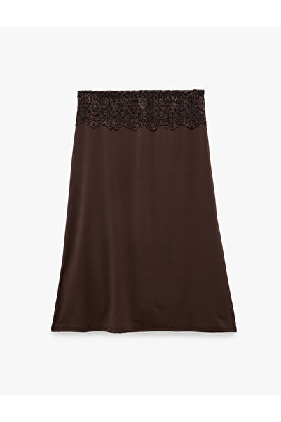 Koton Lace Detailed Flared Maxi Skirt