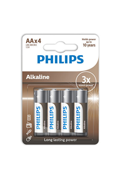 OEM PHILIPS ΜΠΑΤΑΡΙΑ ΑΛΚΑΛΙΚΗ AA 4τεμ. - (ΜΕ ΦΟΡΟ 0,08€)