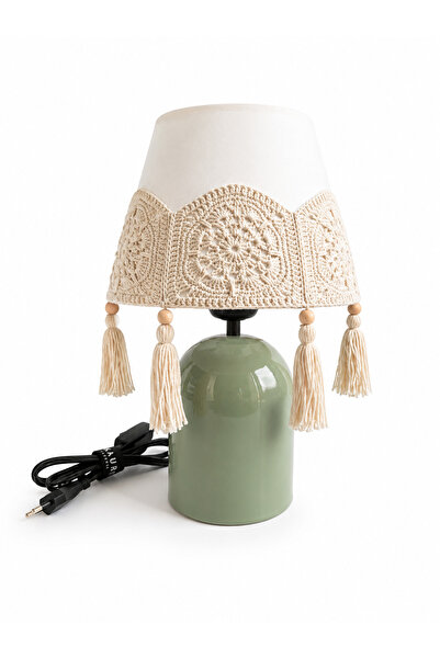 Kauri Studio Bohemian Colorful Metal Body Lampshade with Macrame Weaving and ...