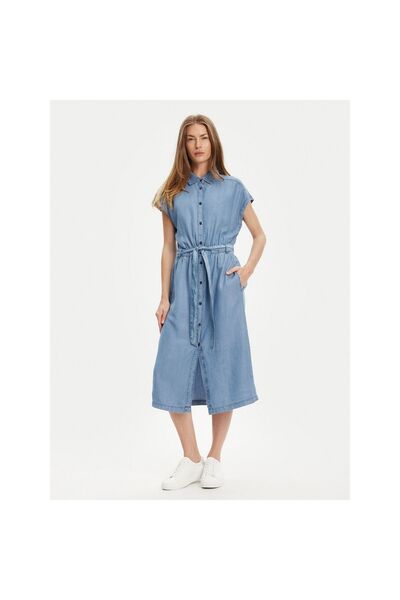 United Colors of Benetton Rochie cămașă de damă 4KHNDV0BI Albastru