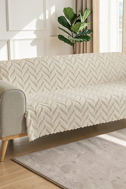 Vivanni Home %100 Bambu Dalga Desenli Bambu Koltuk Örtüsü Kaymaz Tabanlı Leke...