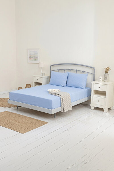 Loyal Home Cotton, Elastic Sheet Set Blue