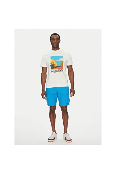 Napapijri Tricou bărbătesc NP0A4IE3N1A1 Crem