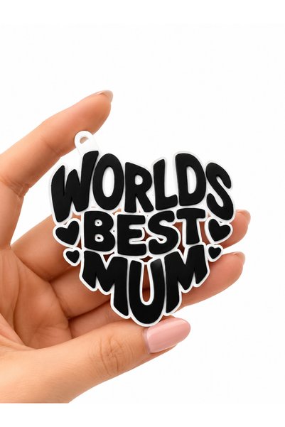 Yapı3D Mother Themed Heart Design Decorative Keychain |   Stylish Bag and Key Accessory