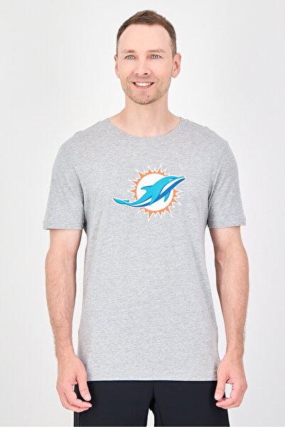 NFL Men Sportswear Fit Short Sleeves Baseball T-Shirt, Grey