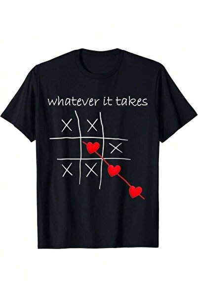 LİNA06 "X's O's" Tic-Tac-Toe Print T-Shirt Vintage Xs & O' Style, Suitable Ca...
