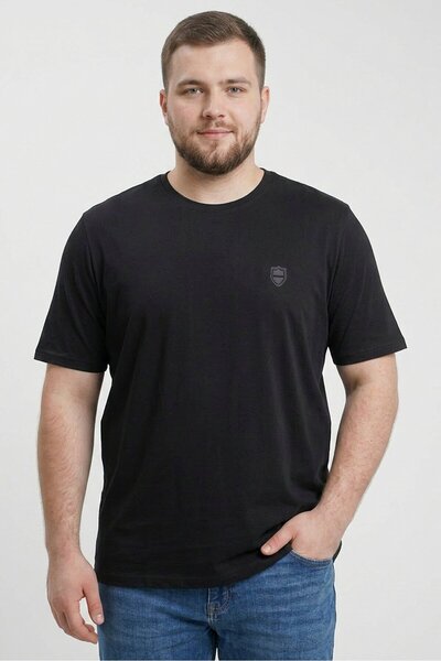 883 Police Men Crew Neck Short Sleeve Brand Logo T-Shirt, Black