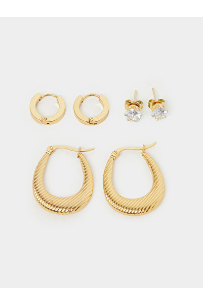 Styli Set Of 3 - Stud And Hoop Earrings