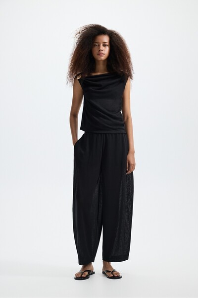 LEFTIES Dökümlü carrot fit pantolon