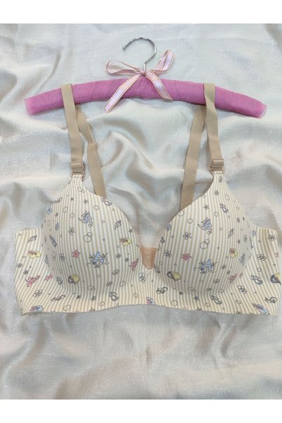 Love Angels Laser Cut Seamless Patterned Soft Lightweight Padded C Cup Bra
