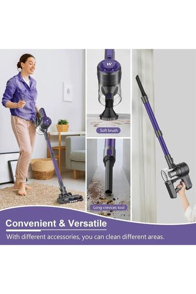 Denx مكنسة كهربائية سلكية DX2902 – قوة شفط عالية، محرك 400 واط، تصميم أنيق، و...