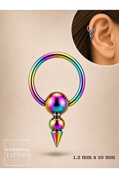 Karınca Piercing Spike Piercing Halka Gothic BCR Standard Lobe Nipple Göbek B...
