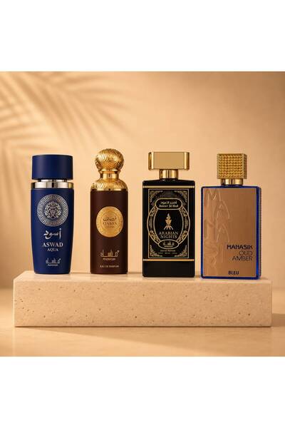 MANASIK SET 4 PARFUMURI BARBATESTI 100 ml- ASWAD AQUA + QASAS LUNAIRE + ARABI...
