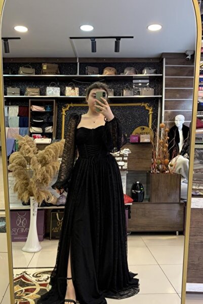 HÜMEYRA BUTİK Lace Corset Evening Dress