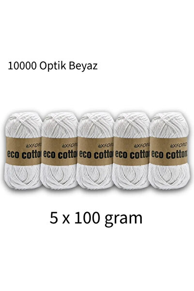 Oxford İplik 5'li Paket Eco Cotton 100gr-200m No:10000 Beyaz