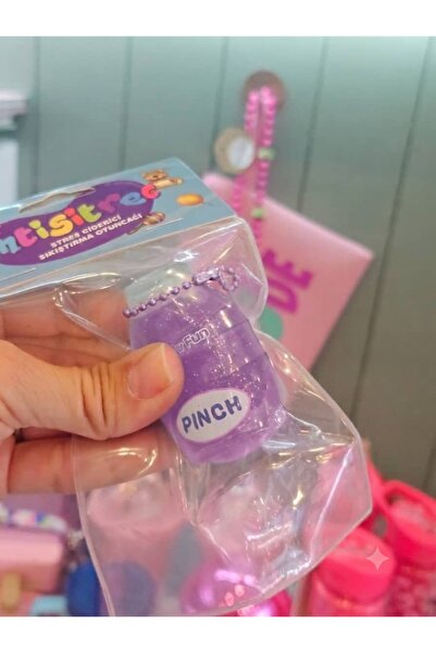 Butik Simli Şişe Tasarımlı Squishy Anahtarlık