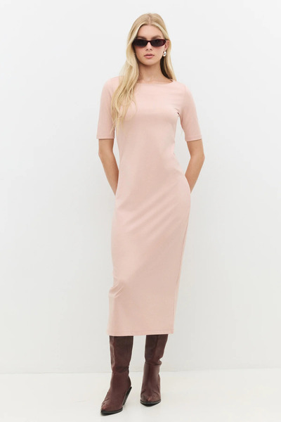 No Matter What Crew Neck Short Sleeve Basic Maxi Dress