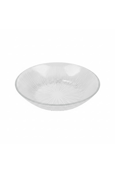NORITAZEH Ribbed Glass Soup Bowl — 20 cm
