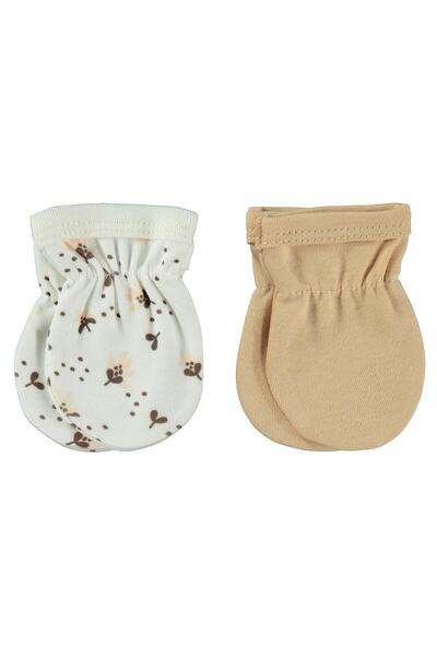Civil Baby Flower Printed 2-Piece Baby Gloves - Powder