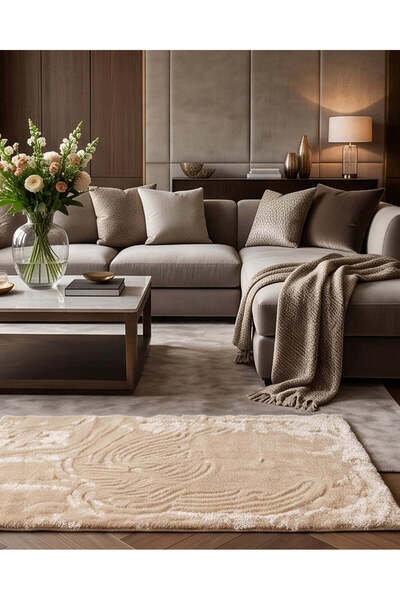 REDTAG سجادة مريحة من نوع شاجي بيج مقاس 150x80 سم