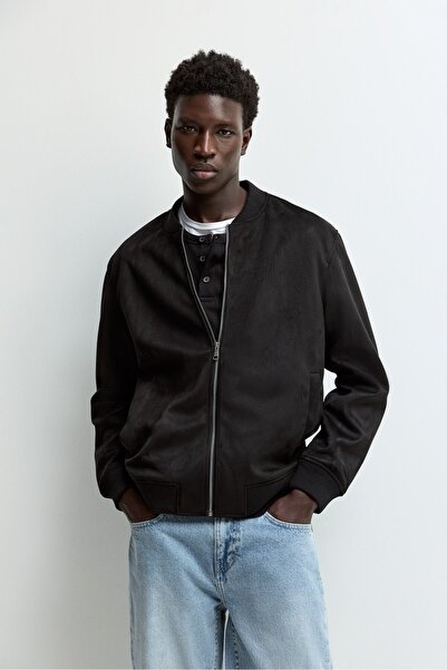 LEFTIES Suni süet bomber ceket