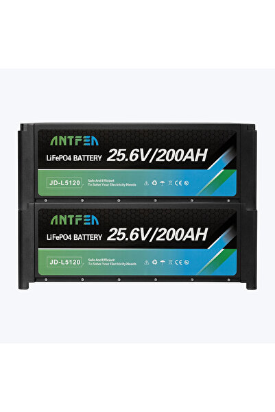 Antfea L5120 25.6V 200Ah İstiflenebilir Lityum Akü LiFePo4 2 Adet - 10.24 kWh