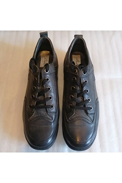 Butik Tülin Men's Genuine Cowhide Dark Gray Waxed Segmented Antique Hard Non-...