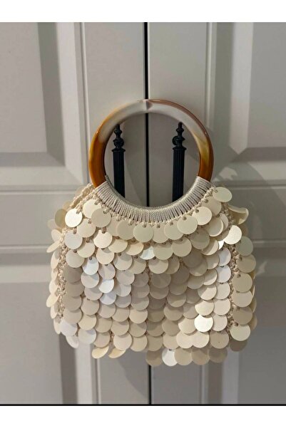 ARTTMACRAME حقيبة نسائية مطرزة يدويًا بالترتر - حقيبة أنيقة للاستخدام اليومي،...