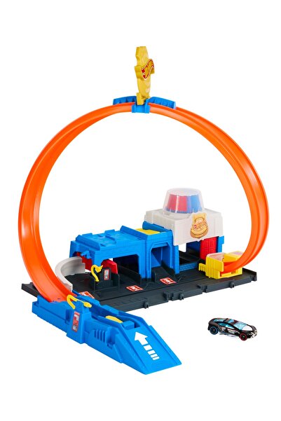 HOT WHEELS Stație de poliție City Super, set de joc și JBM71 englezesc