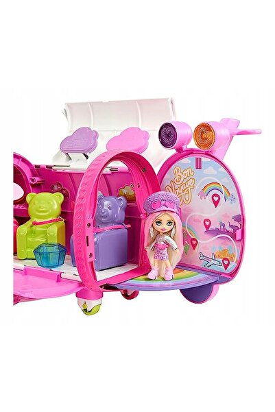 Barbie Păpușă Pilot Mini Extra Fly Avion Curcubeu Roz ZA5092