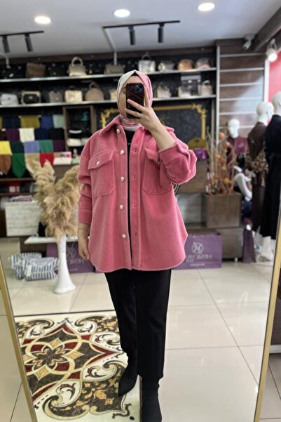 HÜMEYRA BUTİK Button Detailed Plush Jacket
