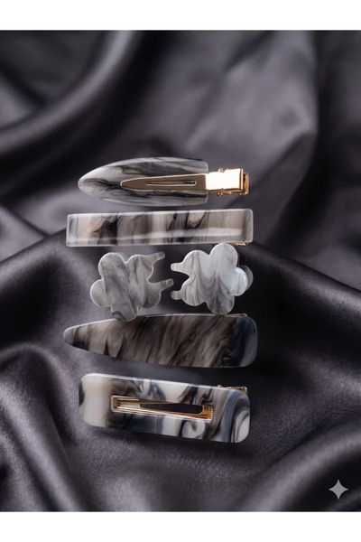 None Marble 5-Piece Acrylic Pen Buckle Set