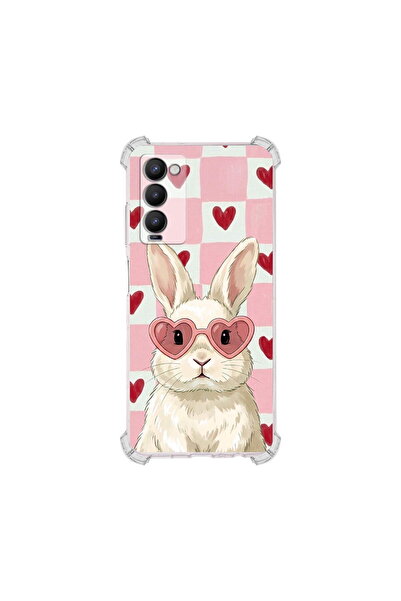 PrintiFy Tecno Camon 18 ile Uyumlu Pembe Pötikare Serisi Pembe Zıpzıp Tasarım...