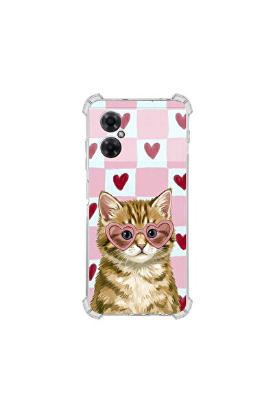 PrintiFy Redmi Note 11r ile Uyumlu Pembe Pötikare Serisi Çapkın Mırnav Tasarı...