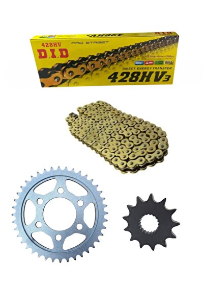 MOTOHANE RKS SRK 125-R Ön-Arka Zincir Dişli Seti Oringli Gold 14T-43T