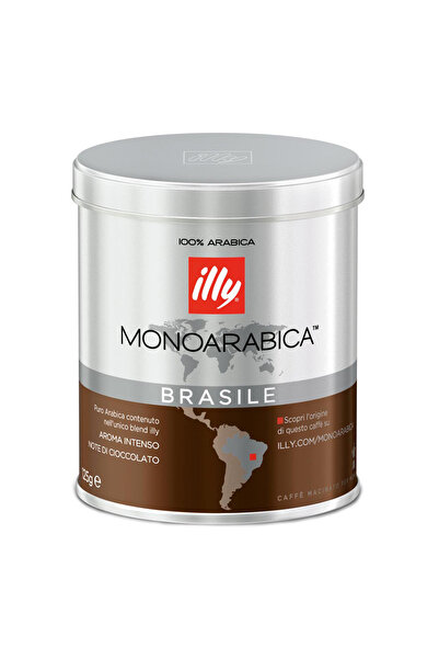 illy Monoarabica Brazilia - Cafea Macinata, Import Italia, 125g, 100% Arabica