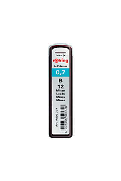 Rotring Mine de creion mecanic 0.7 mm B, set de 12 bucăți