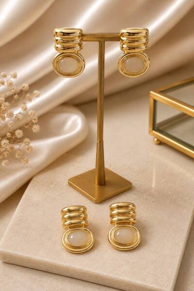 STILADA Kp-130-B-Cream Women's Earrings