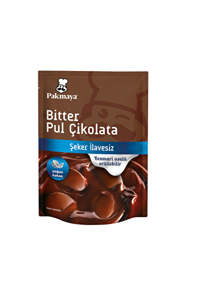 Pakmaya Şeker İlavesiz Bitter Pul Çikolata 70 G (5'li Paket)
