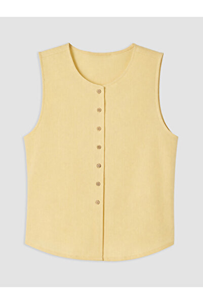 LC Waikiki Timeless Clothing & Timeless Choices Linen Blend Women's Classic Vest