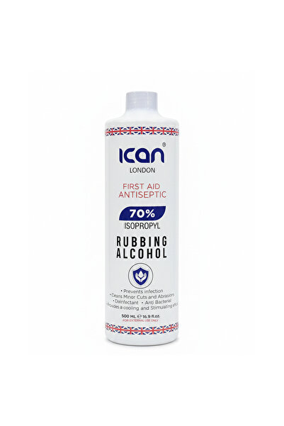 Ican London Isopropyl Rubbing Alcohol 70% 500ml – First Aid Antiseptic, Multi...