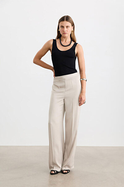 BE BLUE Stone Iron-Print Satin Pants