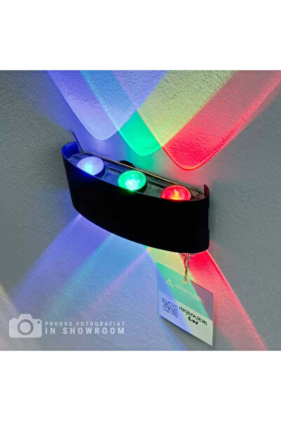 iTin Fantas Aplică LED RGB Interior/Exterior, 6 Surse x 1W, IP65, Negru, 3000K