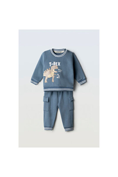 hashtag Blue sweatshirt tracksuit set