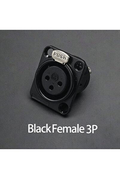 Choice13 3P Black F 1PC XLR Audio Cable Connector 3/4/5Pin Professional Micro...