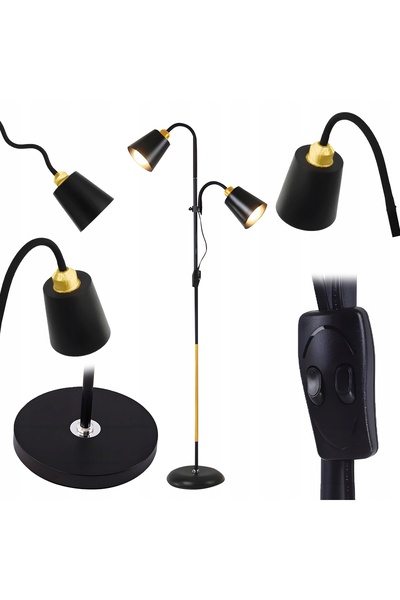 Renew Force Lampadar Negru 2xE27 40 W