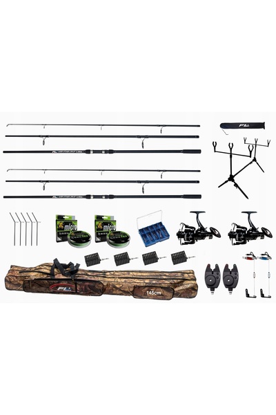 Miracle Fish Set de pescuit 2x Lansete 2x Suport mulinete
